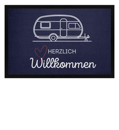 Herzlich Willkommen Wohnwagen - Camping Fußmatte - LazyDonkeyDesign 
