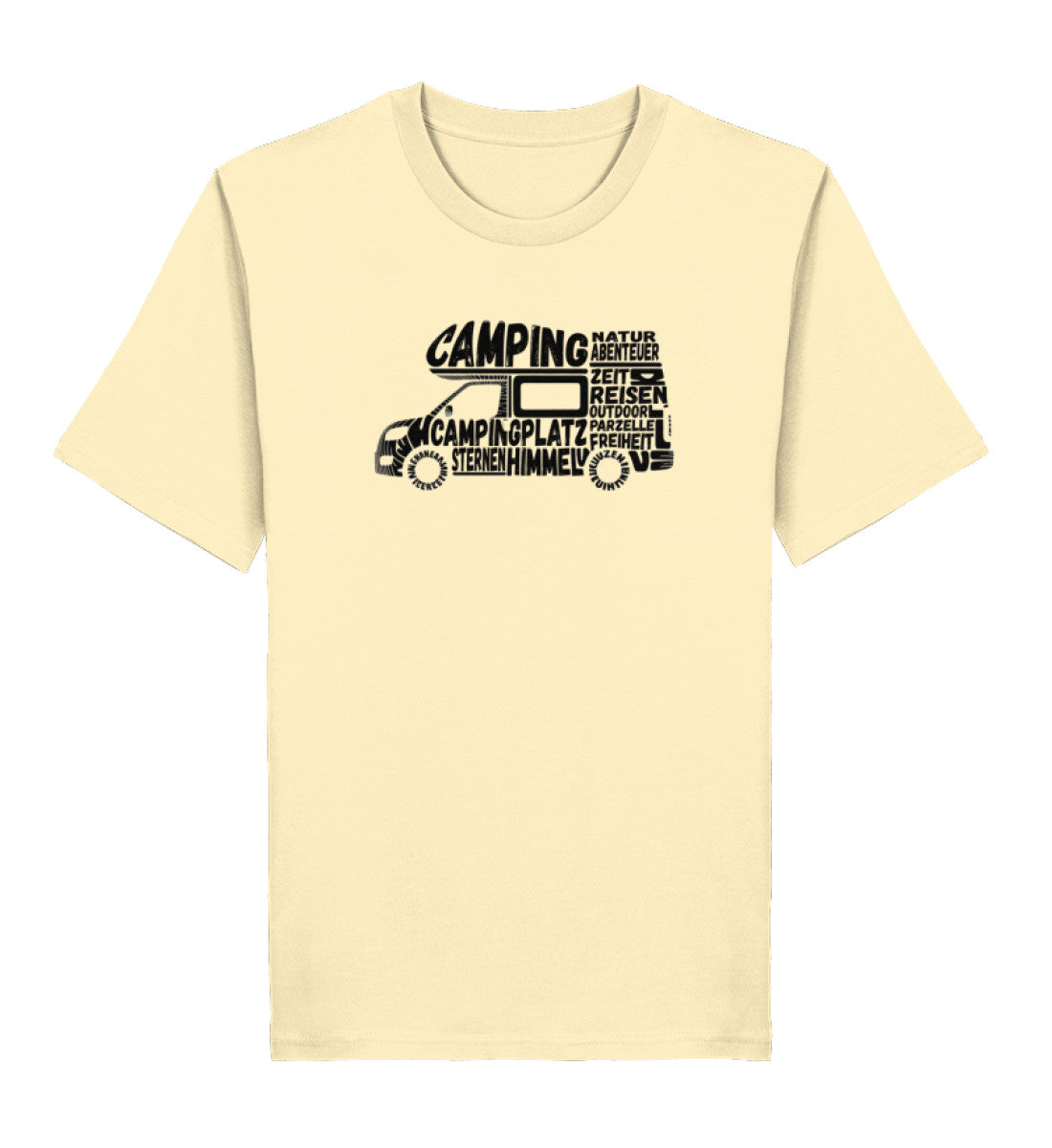Camping Typografie - Herren Organic T-Shirt - LazyDonkeyDesign 