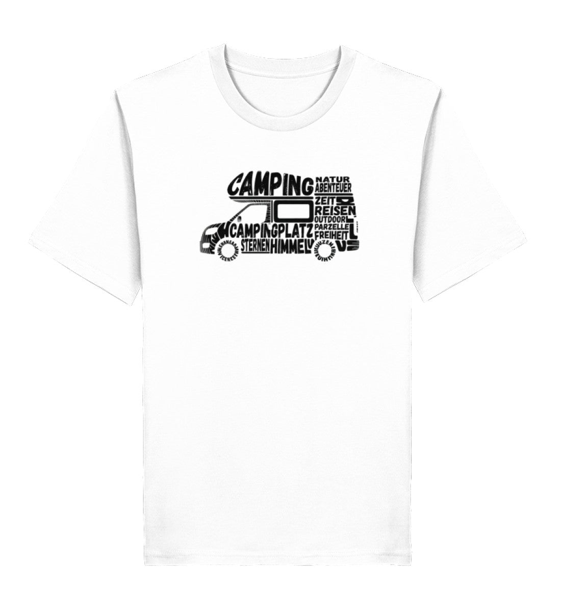 Camping Typografie - Herren Organic T-Shirt - LazyDonkeyDesign 