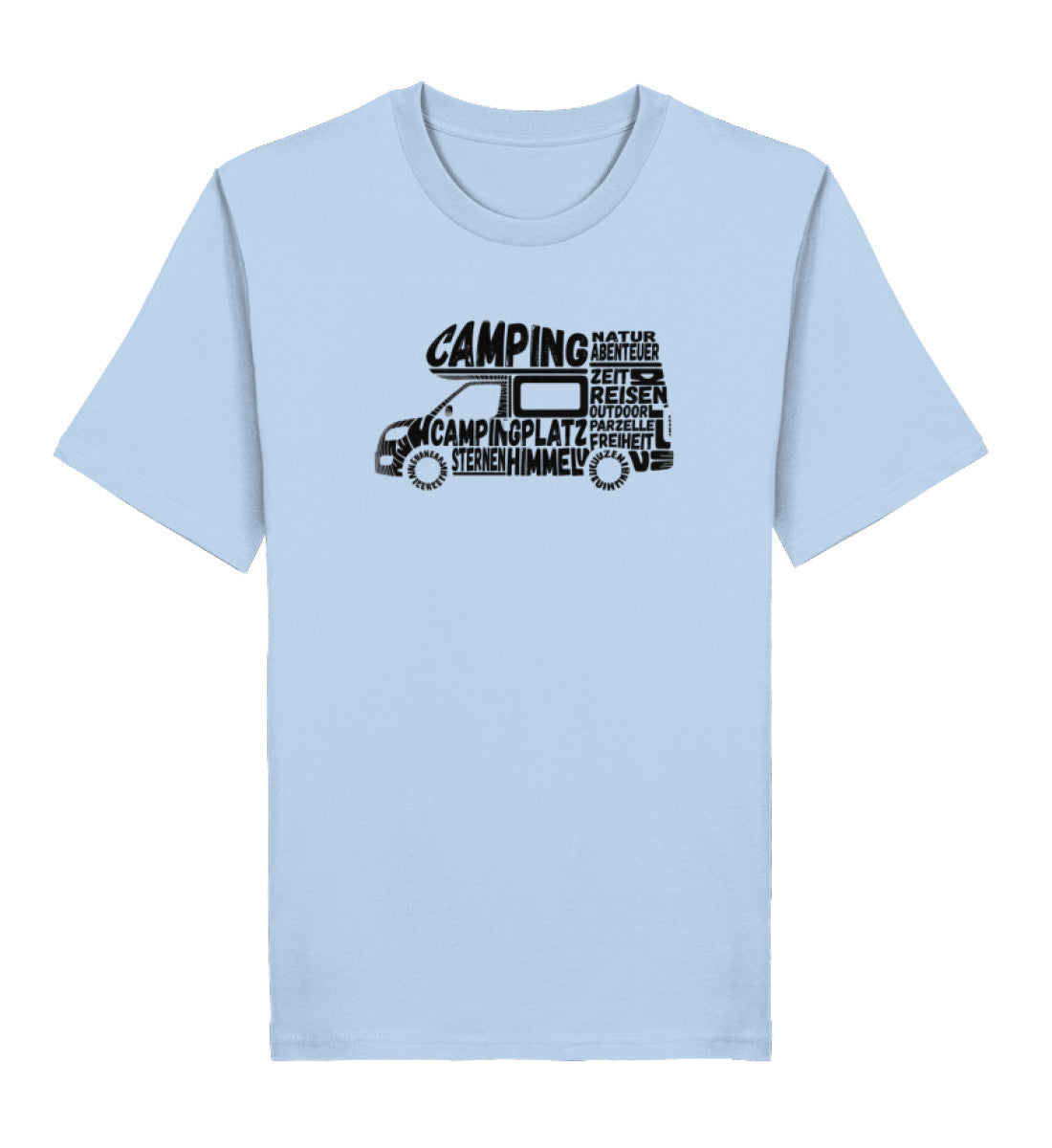 Camping Typografie - Herren Organic T-Shirt - LazyDonkeyDesign 