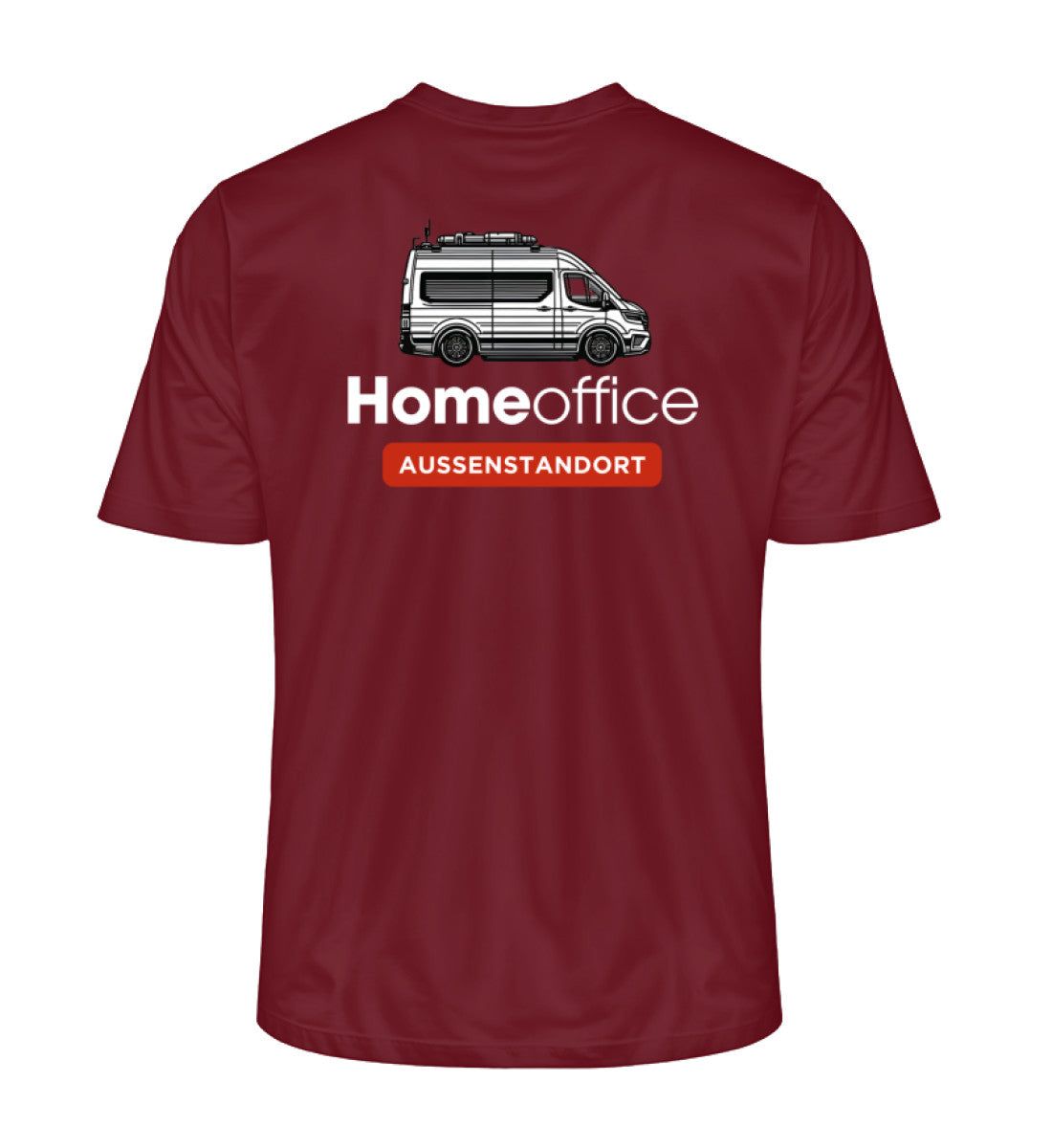 Vanlife Homeoffice - Herren Organic Shirt - Rückendruck - LazyDonkeyDesign 