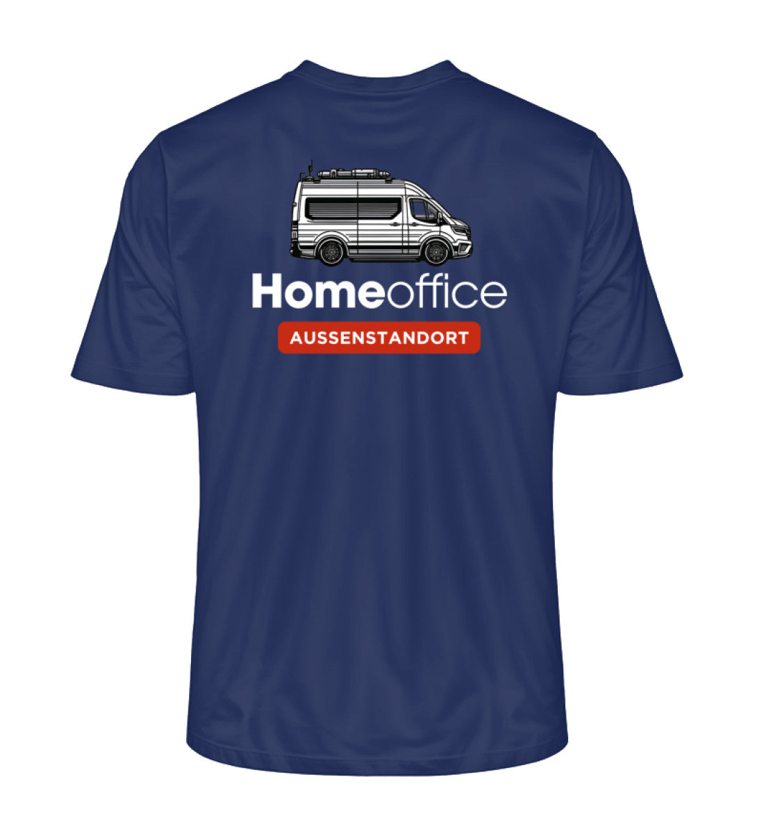 Vanlife Homeoffice - Herren Organic Shirt - Rückendruck - LazyDonkeyDesign 