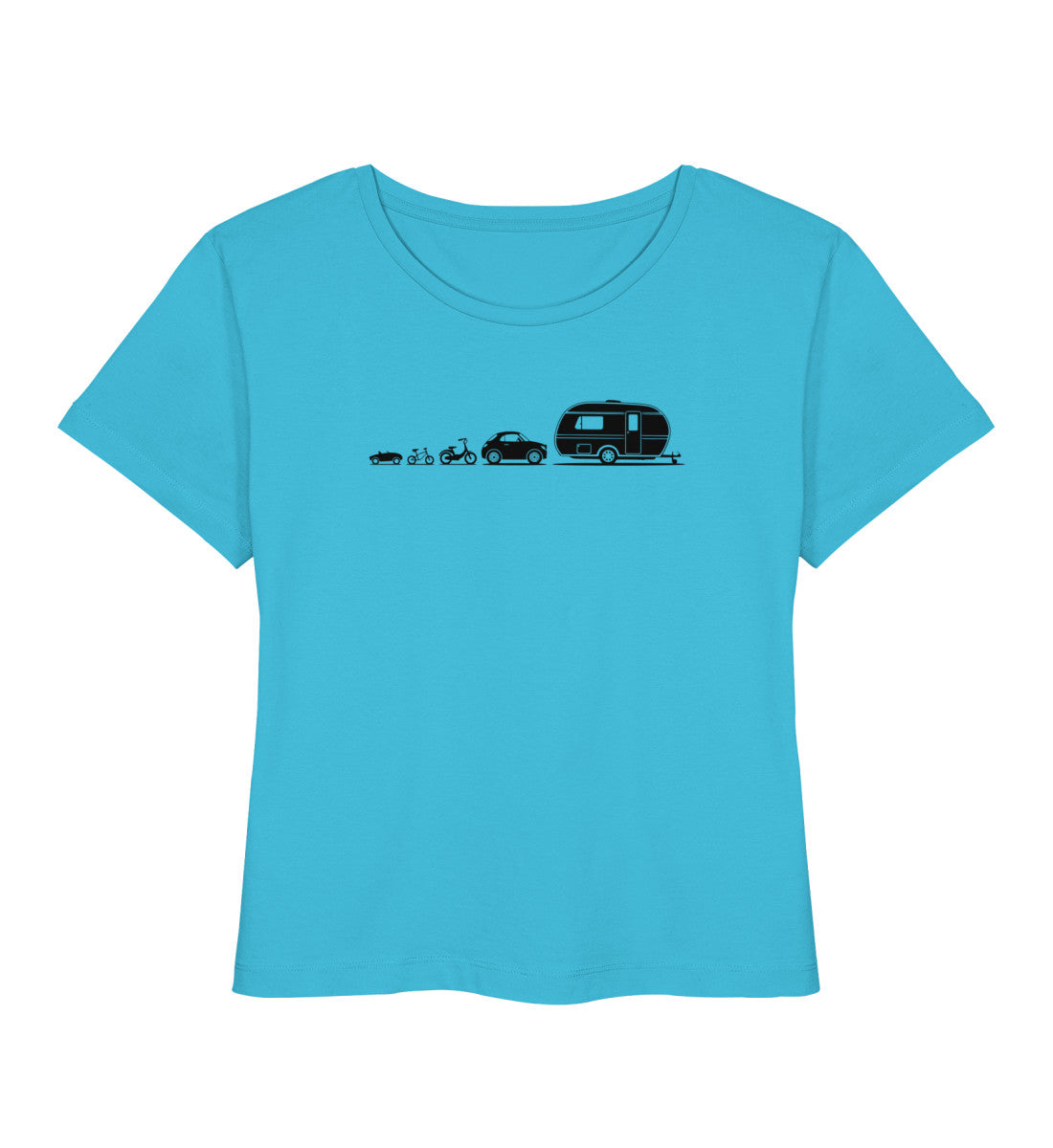 Evolution Wohnwagen - Damen Organic T-Shirt - LazyDonkeyDesign 
