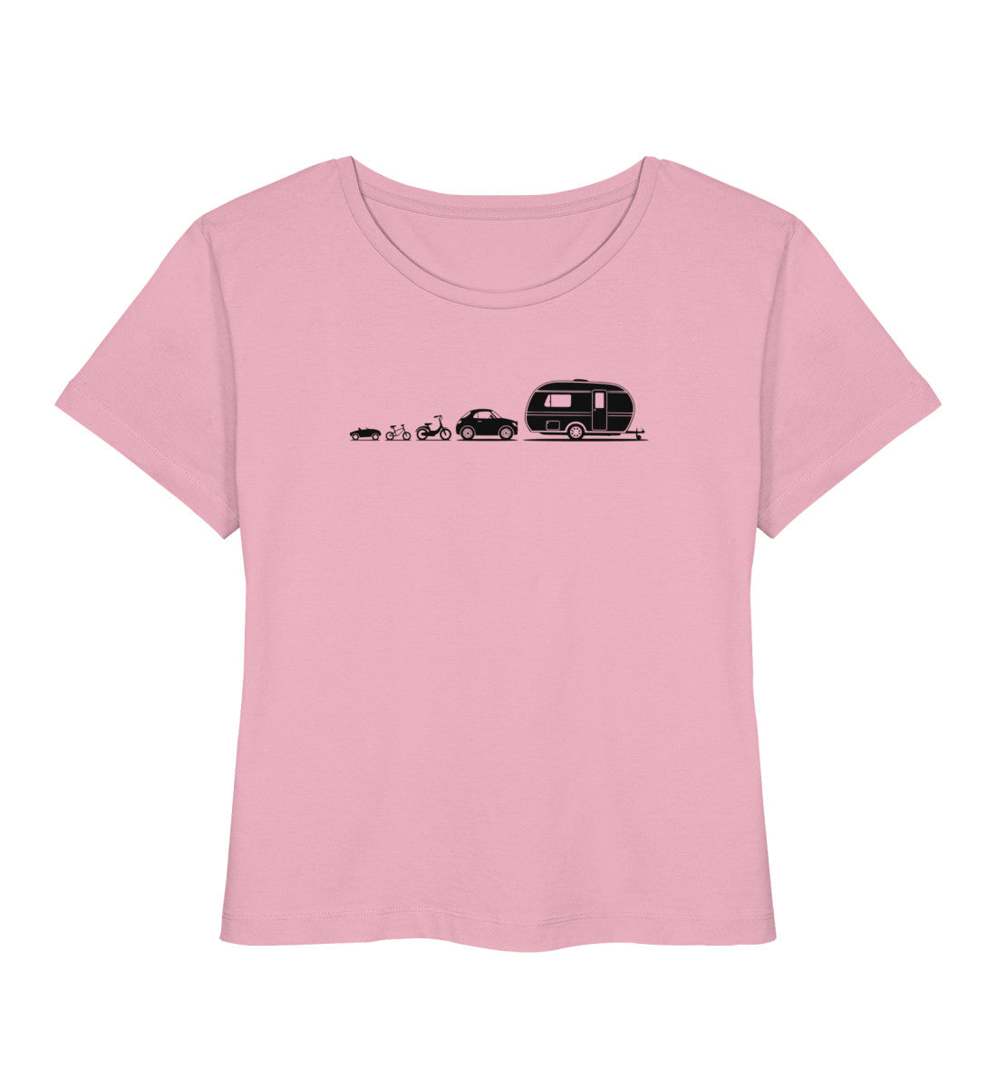 Evolution Wohnwagen - Damen Organic T-Shirt - LazyDonkeyDesign 