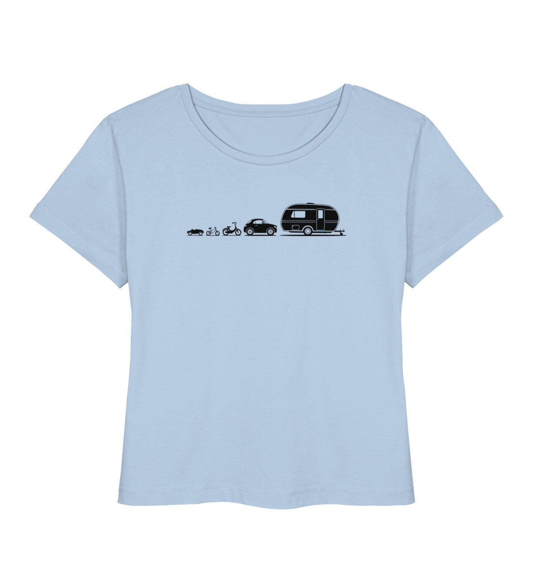 Evolution Wohnwagen - Damen Organic T-Shirt - LazyDonkeyDesign 