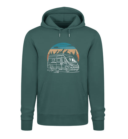 Vanlife mit Hund - Herren Organic Hoodie - LazyDonkeyDesign 