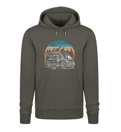 Vanlife mit Hund - Herren Organic Hoodie - LazyDonkeyDesign 
