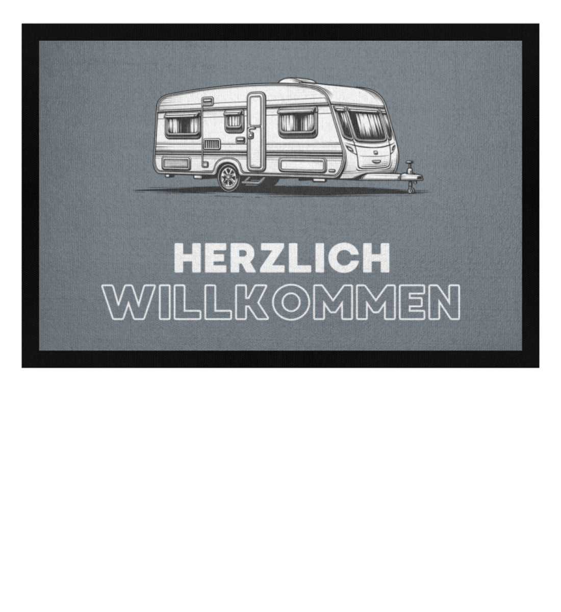 Herzlich Willkommen im Wohnwagen - Camping Fußmatte - LazyDonkeyDesign 