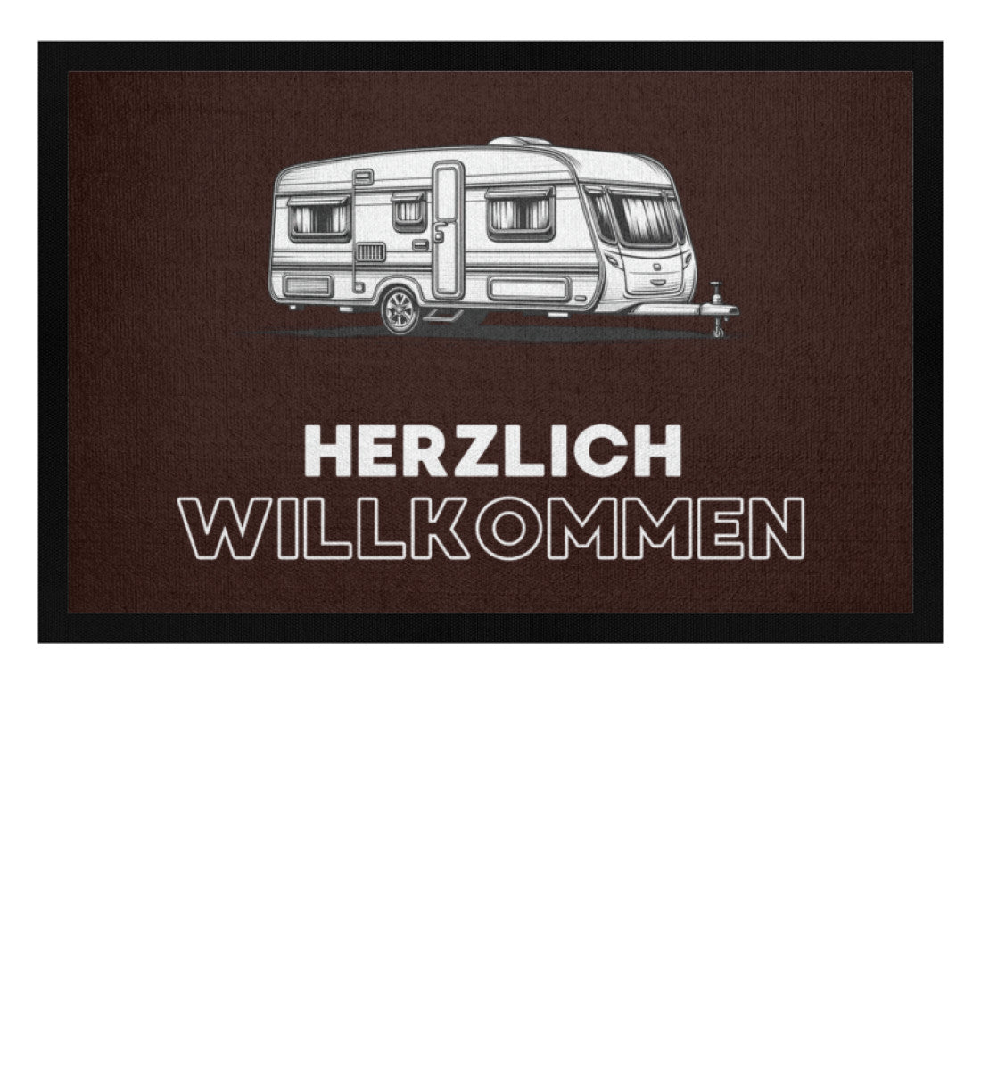 Herzlich Willkommen im Wohnwagen - Camping Fußmatte - LazyDonkeyDesign 