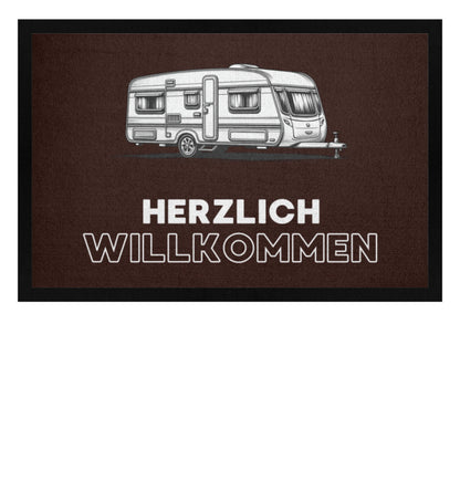 Herzlich Willkommen im Wohnwagen - Camping Fußmatte - LazyDonkeyDesign 