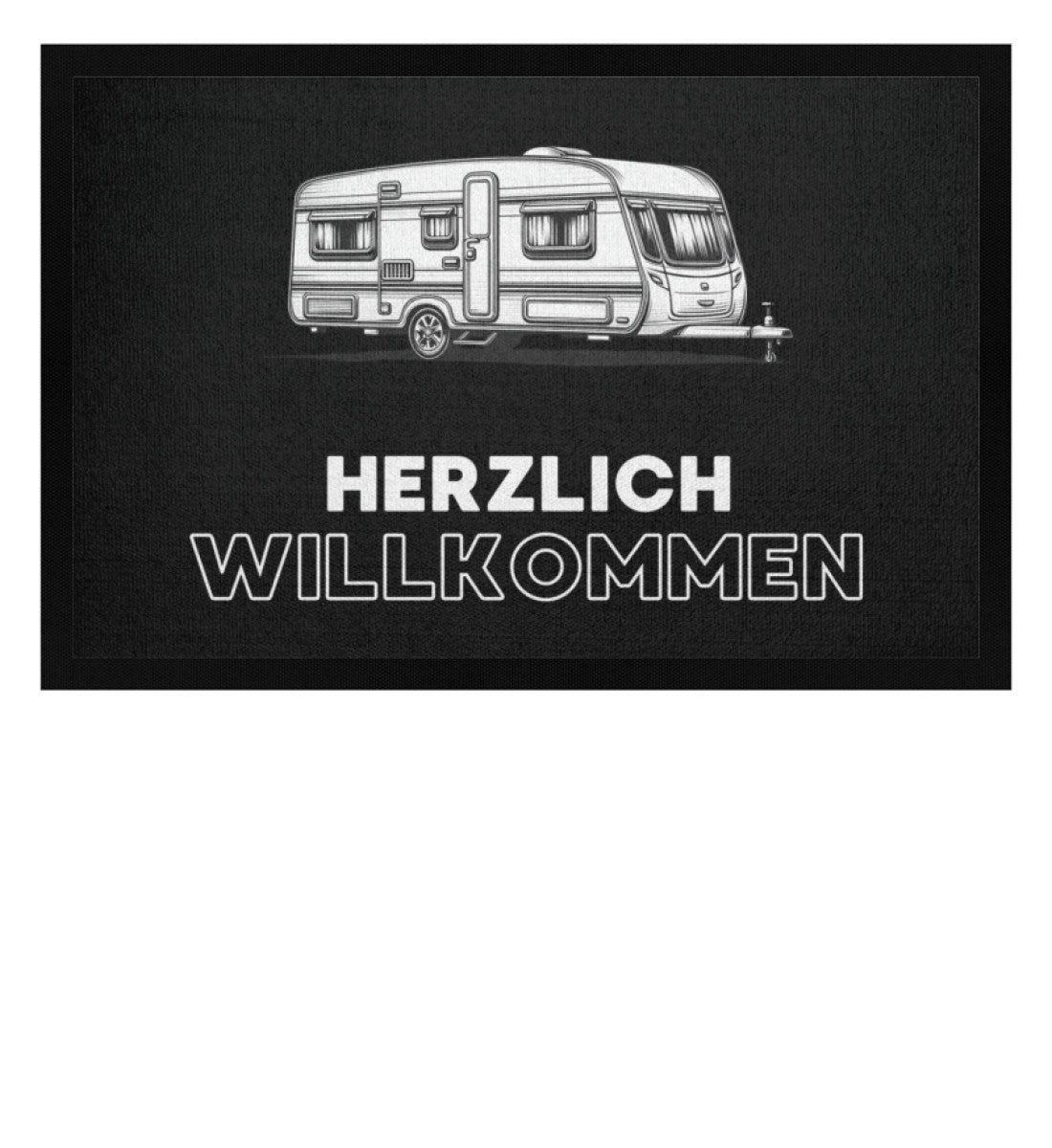 Herzlich Willkommen im Wohnwagen - Camping Fußmatte - LazyDonkeyDesign 