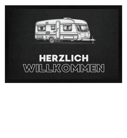 Herzlich Willkommen im Wohnwagen - Camping Fußmatte - LazyDonkeyDesign 