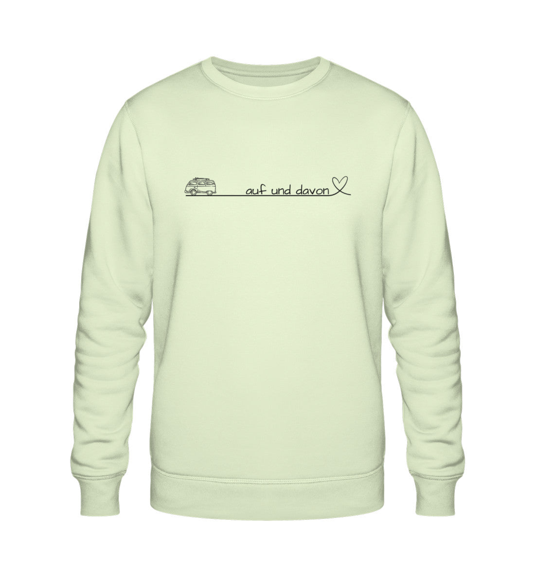 Auf und Davon - Damen Organic Sweatshirt - Bulli - LazyDonkeyDesign 