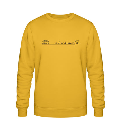 Auf und Davon - Damen Organic Sweatshirt - Bulli - LazyDonkeyDesign 