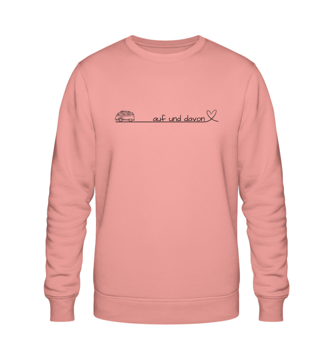 Auf und Davon - Damen Organic Sweatshirt - Bulli - LazyDonkeyDesign 