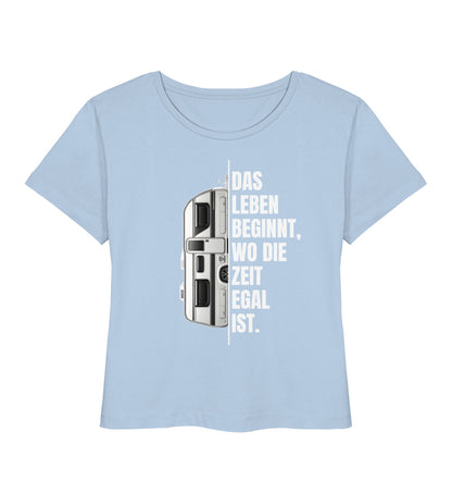 Camping ist Zeitlos - Damen Organic T-Shirt - Wohnwagen - LazyDonkeyDesign 