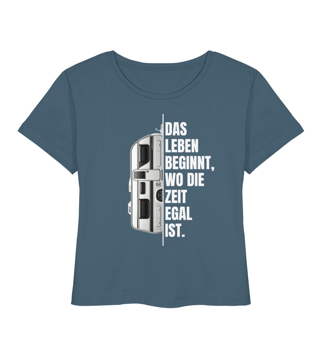 Camping ist Zeitlos - Damen Organic T-Shirt - Wohnwagen - LazyDonkeyDesign 