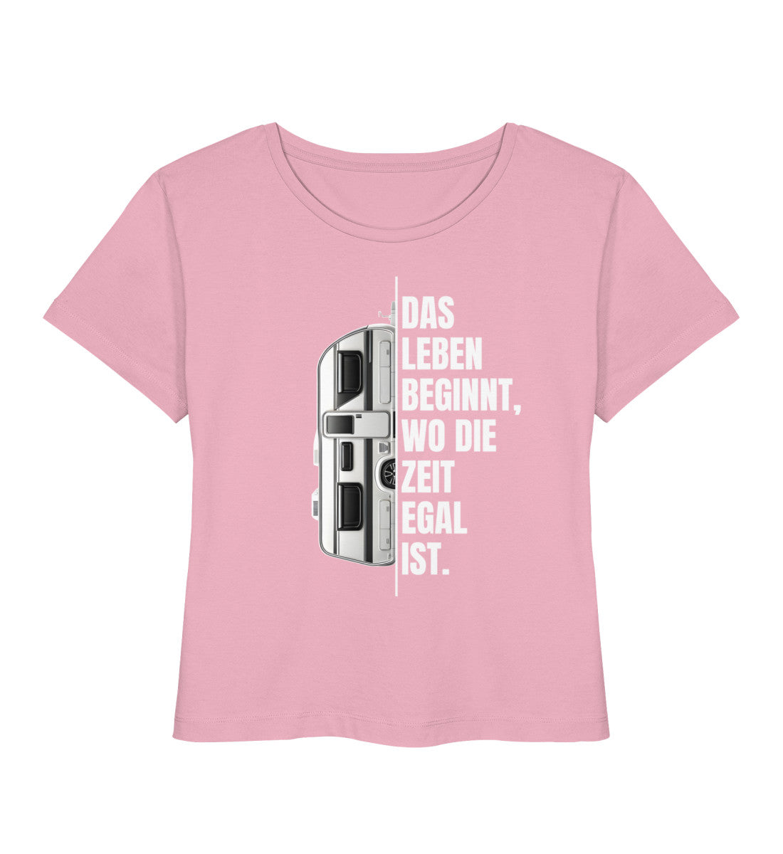 Camping ist Zeitlos - Damen Organic T-Shirt - Wohnwagen - LazyDonkeyDesign 