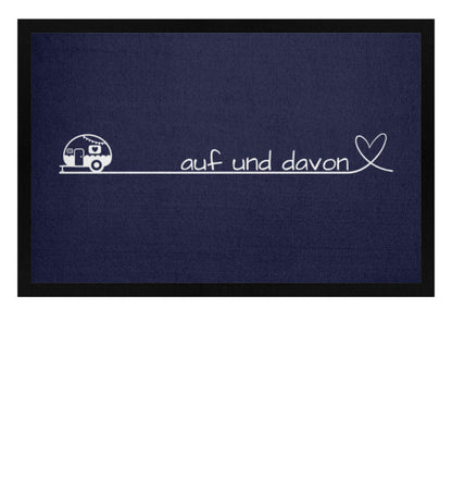 Auf und Davon - Wohnwagen - Camping Fußmatte - LazyDonkeyDesign 