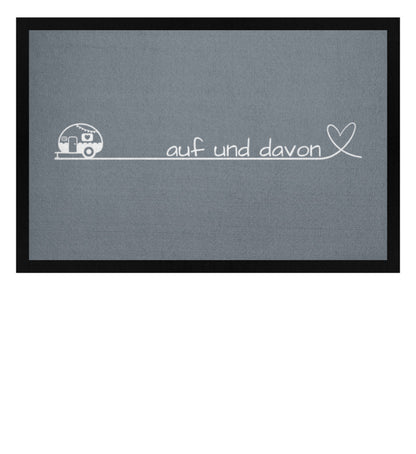 Auf und Davon - Wohnwagen - Camping Fußmatte - LazyDonkeyDesign 