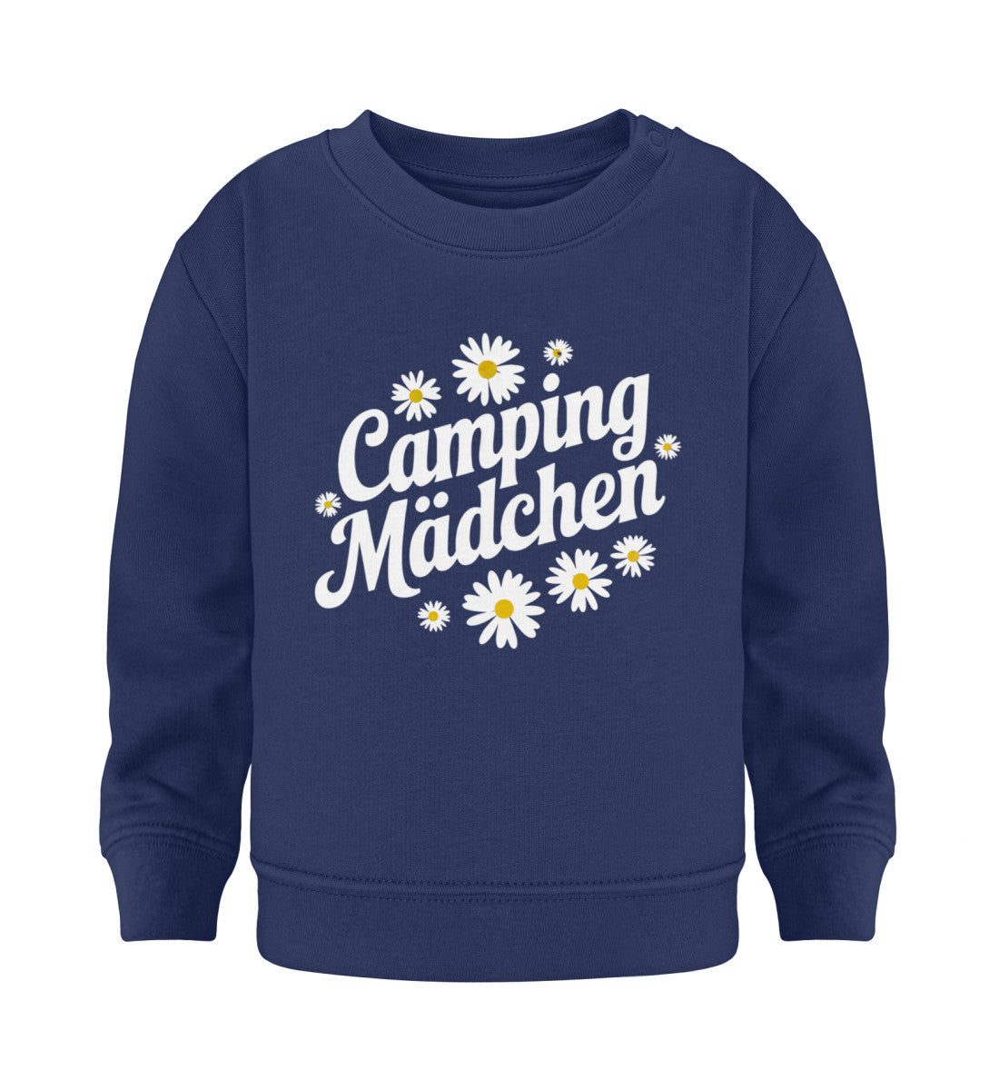 Camping Madchen - Baby Organic Sweatshirt - LazyDonkeyDesign 