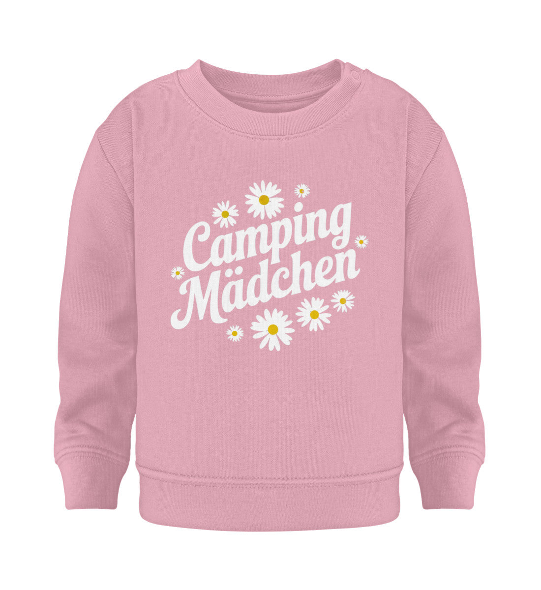 Camping Madchen - Baby Organic Sweatshirt - LazyDonkeyDesign 