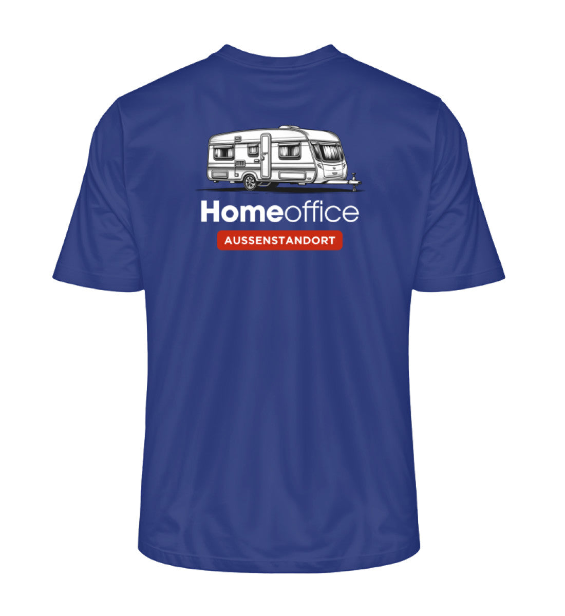 Wohnwagen Homeoffice - Herren Organic Shirt - Rückendruck - LazyDonkeyDesign 
