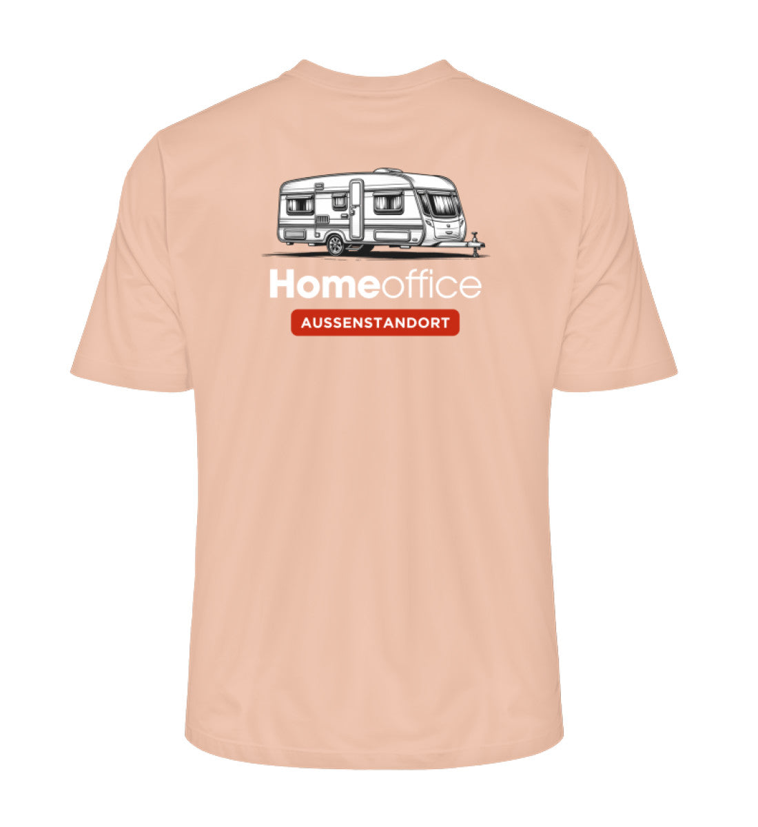 Wohnwagen Homeoffice - Herren Organic Shirt - Rückendruck - LazyDonkeyDesign 