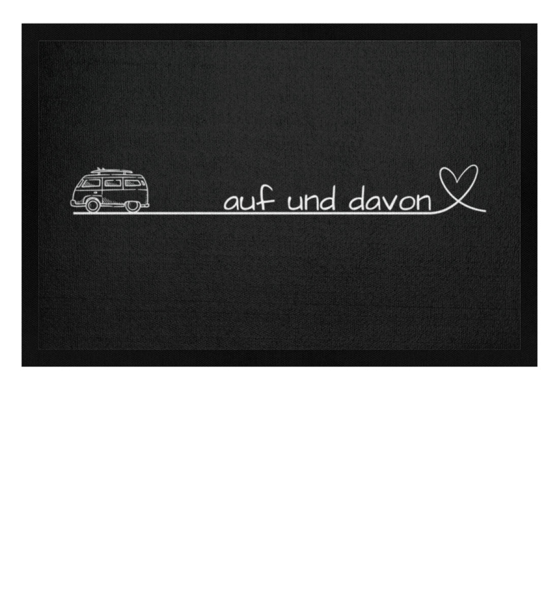 Auf und Davon - Bulli - Camping Fußmatte - LazyDonkeyDesign 