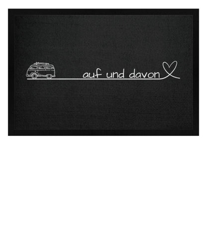 Auf und Davon - Bulli - Camping Fußmatte - LazyDonkeyDesign 