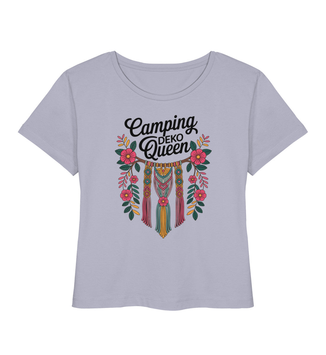 Camping Deko Queen - Damen Organic T-Shirt - LazyDonkeyDesign 