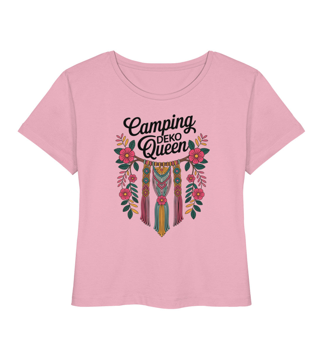 Camping Deko Queen - Damen Organic T-Shirt - LazyDonkeyDesign 