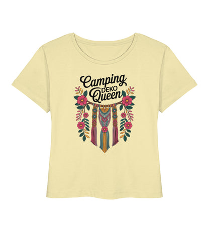 Camping Deko Queen - Damen Organic T-Shirt - LazyDonkeyDesign 