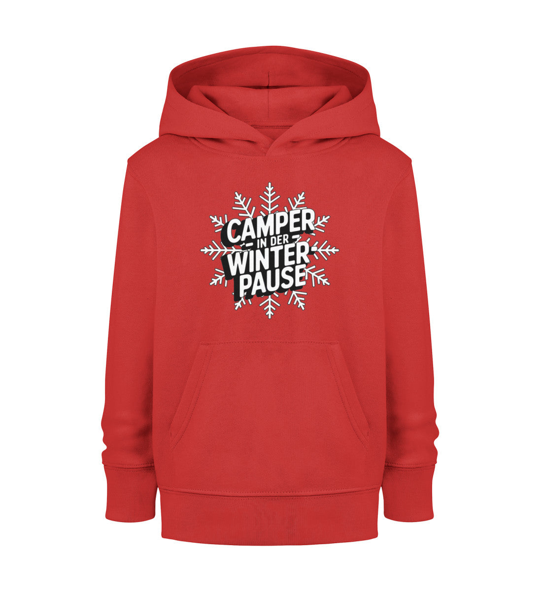 Camper in Winterpause - Kinder Organic Hoodie - LazyDonkeyDesign 