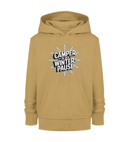 Camper in Winterpause - Kinder Organic Hoodie - LazyDonkeyDesign 