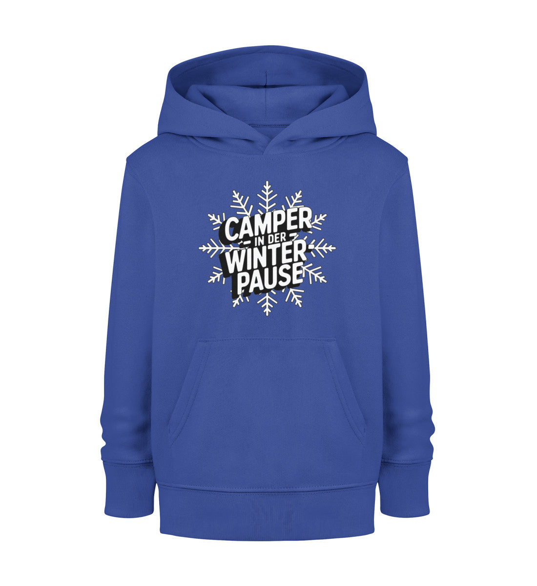 Camper in Winterpause - Kinder Organic Hoodie - LazyDonkeyDesign 