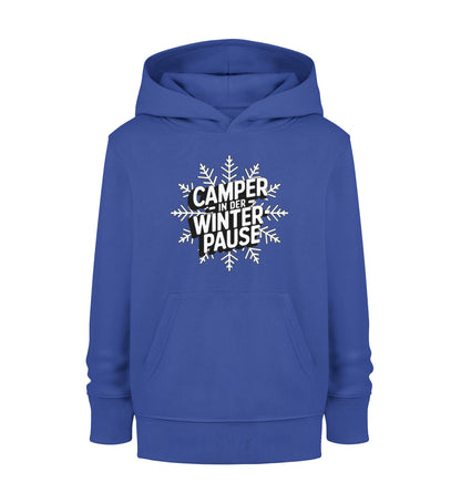 Camper in Winterpause - Kinder Organic Hoodie - LazyDonkeyDesign 