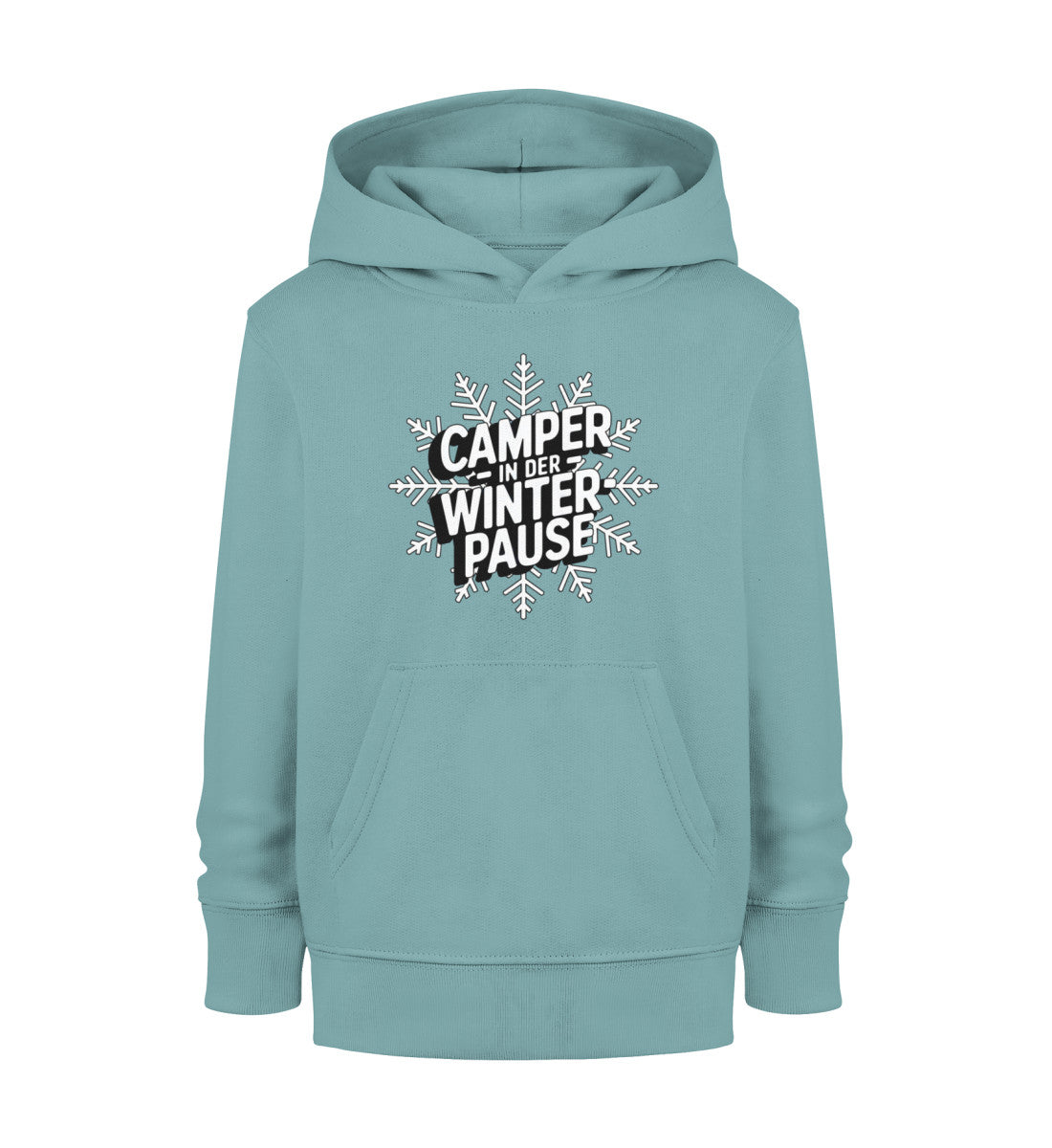 Camper in Winterpause - Kinder Organic Hoodie - LazyDonkeyDesign 