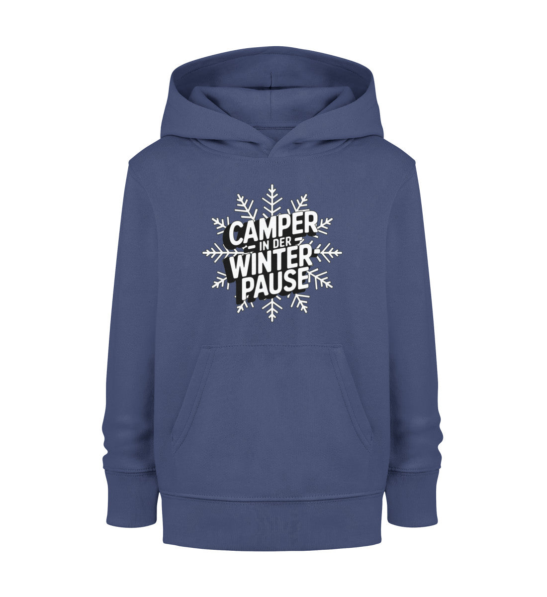 Camper in Winterpause - Kinder Organic Hoodie - LazyDonkeyDesign 
