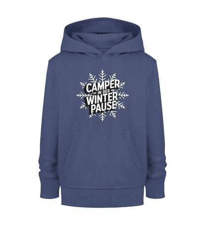 Camper in Winterpause - Kinder Organic Hoodie - LazyDonkeyDesign 