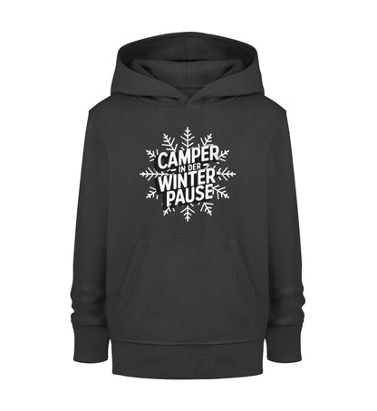 Camper in Winterpause - Kinder Organic Hoodie - LazyDonkeyDesign 