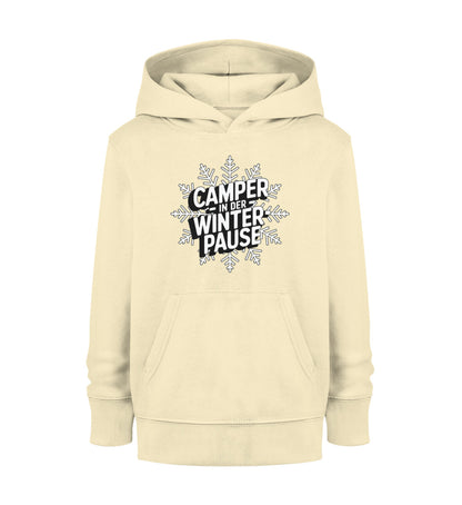 Camper in Winterpause - Kinder Organic Hoodie - LazyDonkeyDesign 
