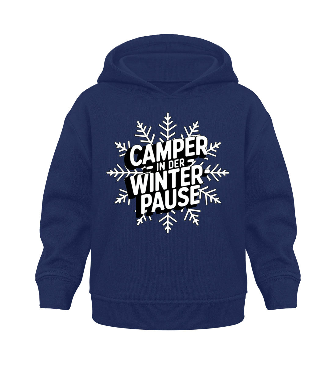 Camper in Winterpause - Baby Organic Hoodie - LazyDonkeyDesign 