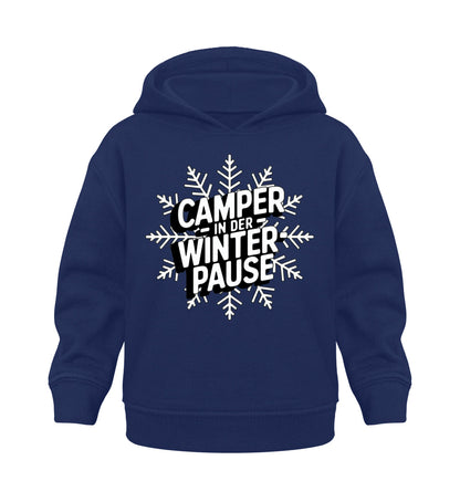 Camper in Winterpause - Baby Organic Hoodie - LazyDonkeyDesign 
