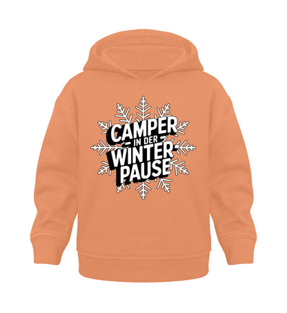 Camper in Winterpause - Baby Organic Hoodie - LazyDonkeyDesign 