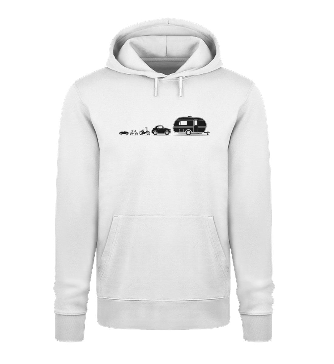 Evolution Wohnwagen - Herren Organic Hoodie - LazyDonkeyDesign 