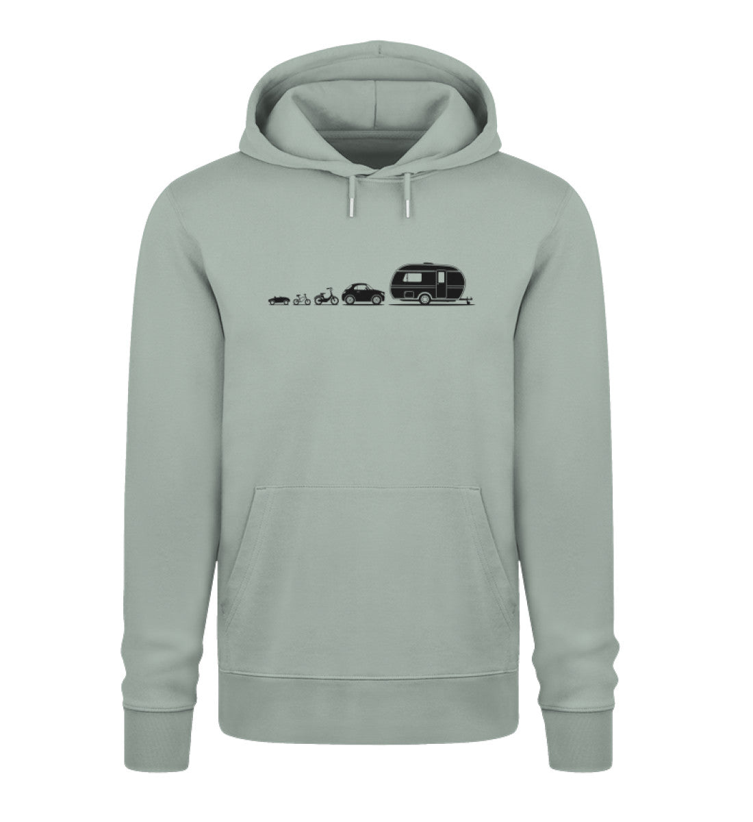 Evolution Wohnwagen - Herren Organic Hoodie - LazyDonkeyDesign 