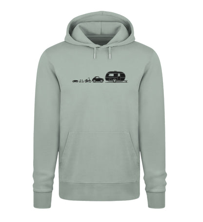 Evolution Wohnwagen - Herren Organic Hoodie - LazyDonkeyDesign 