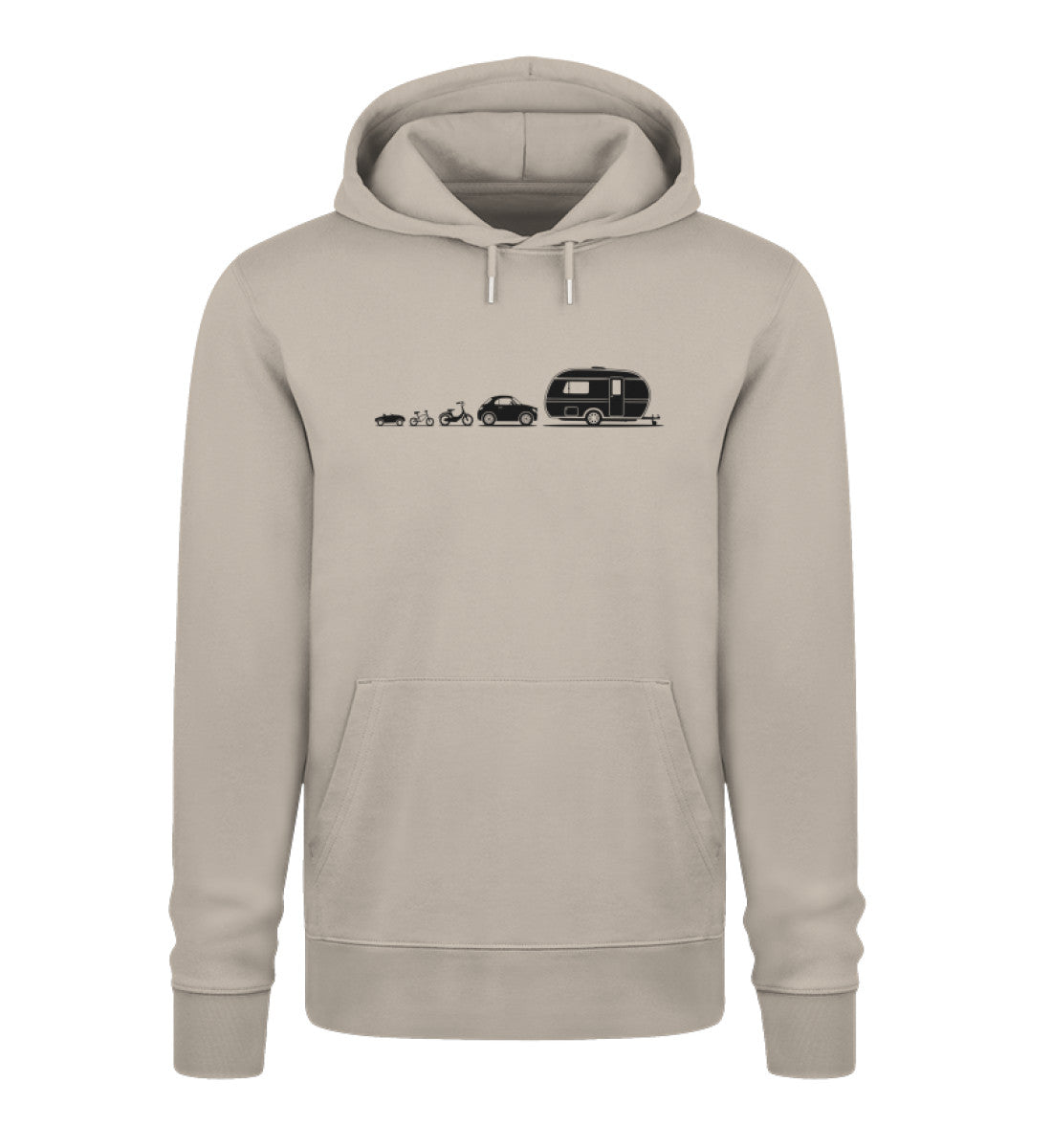 Evolution Wohnwagen - Herren Organic Hoodie - LazyDonkeyDesign 