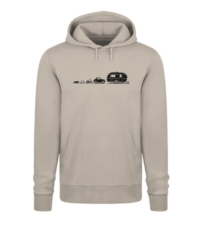 Evolution Wohnwagen - Herren Organic Hoodie - LazyDonkeyDesign 